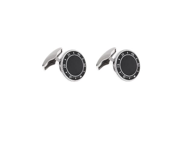 Gemelli Argento Con Ghiera Nera Selezione Zanolli 169094 925gm630n