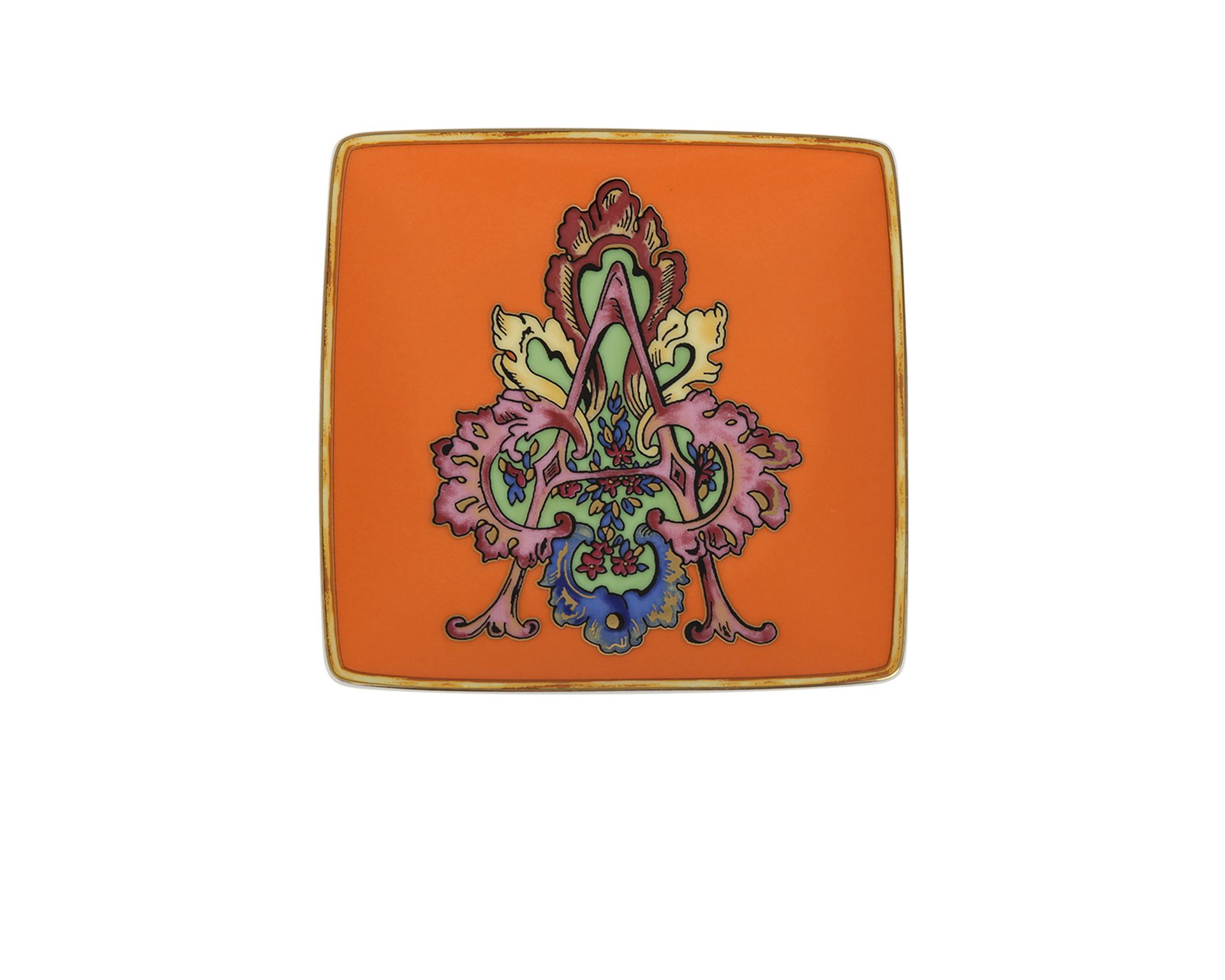 Piattino Holiday Alphabet Porcellana Lettera A Versace 159441 I1194040368115253