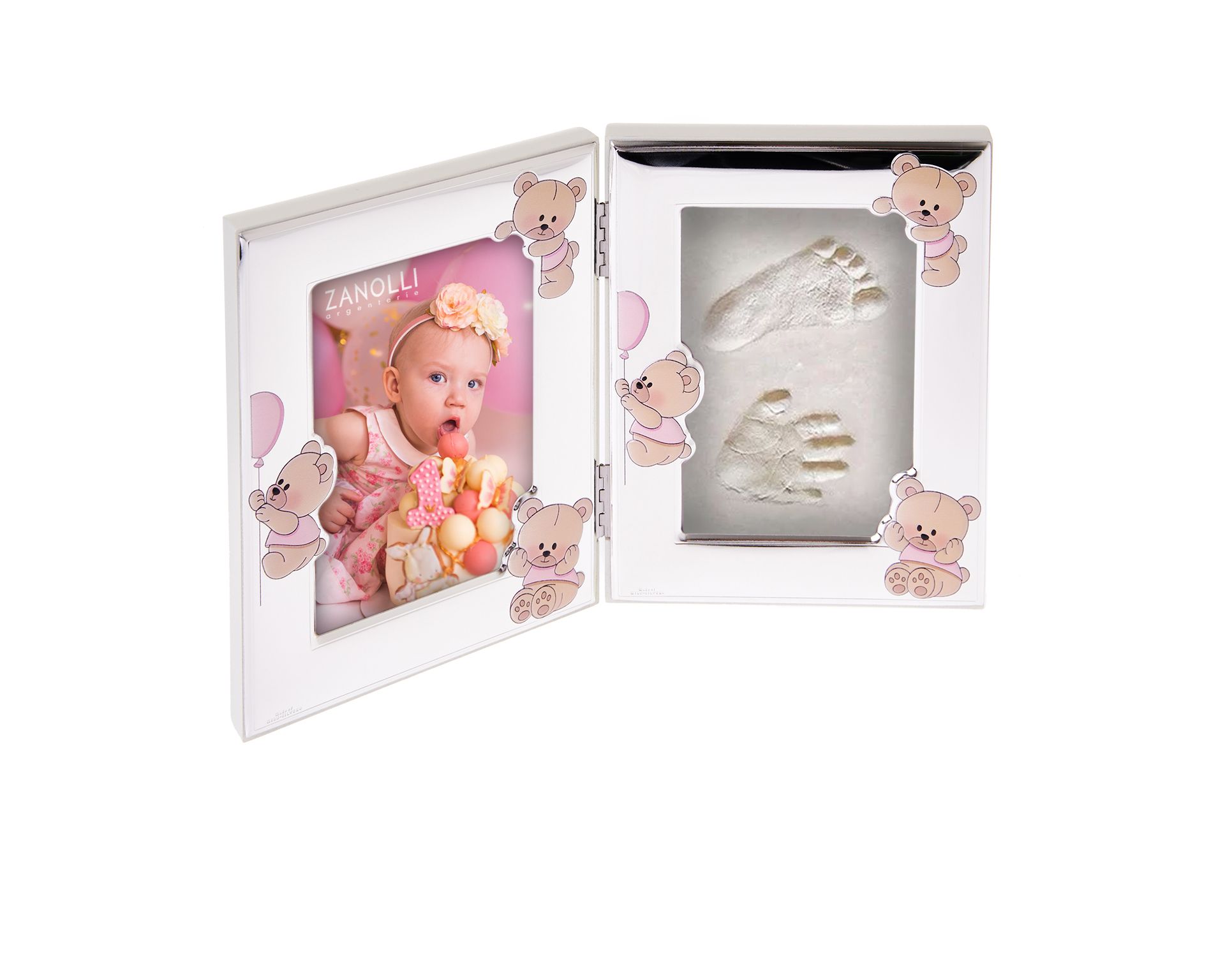 Cornice Orsetti Rosa Argento Pvd Con Kit Per Le Impronte Selezione Zanolli 172664 445731473lra