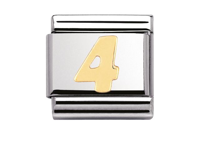 4 number composable steel and gold