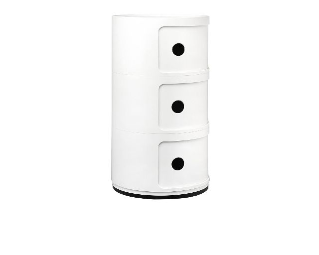 Cassettiera Componibile Recycled A Tre Elementi Colore Bianco Kartell