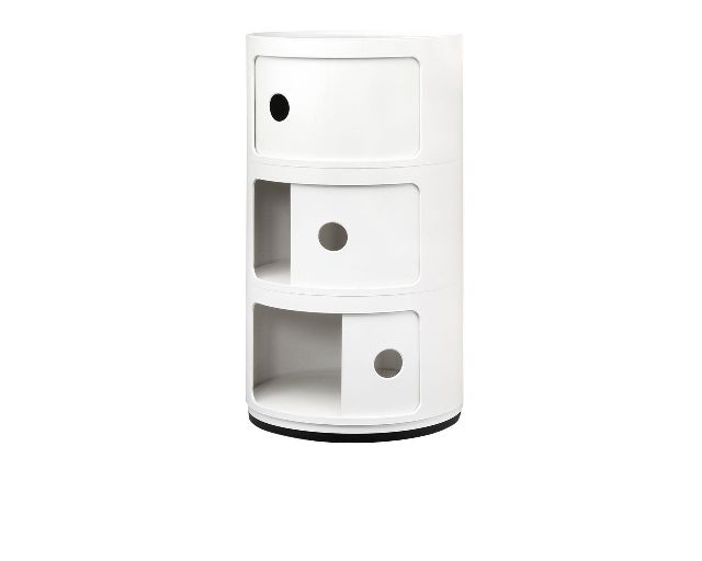 Cassettiera Componibile Recycled A Tre Elementi Colore Bianco Kartell