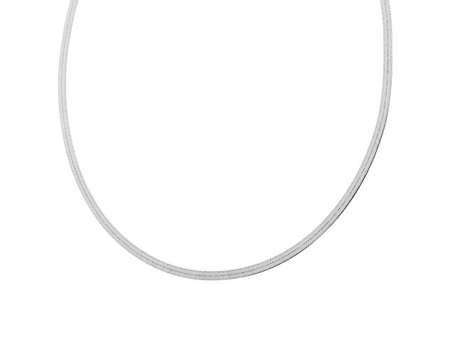 Collana argento piatta