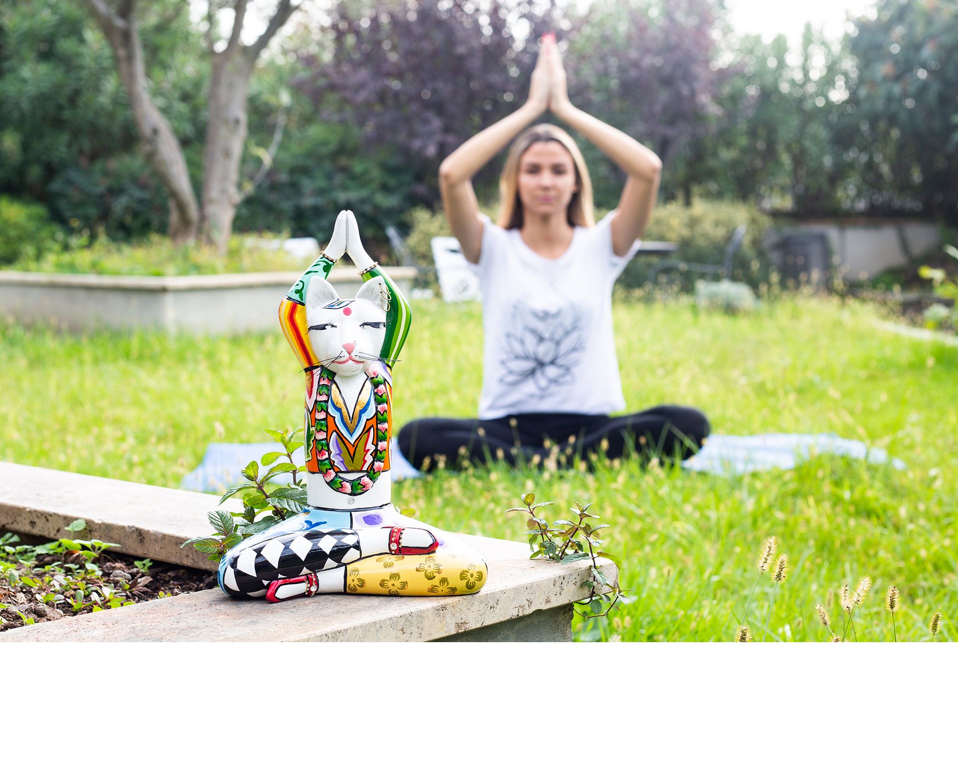 Yoga Cat Swami L Hand Painted Toms Drag 150953 753td4428