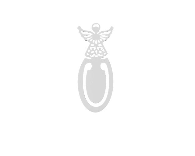 Segnalibro angelo argento