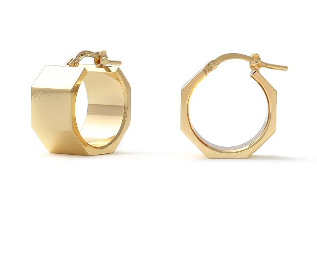 Earrings classica in gilded bronze