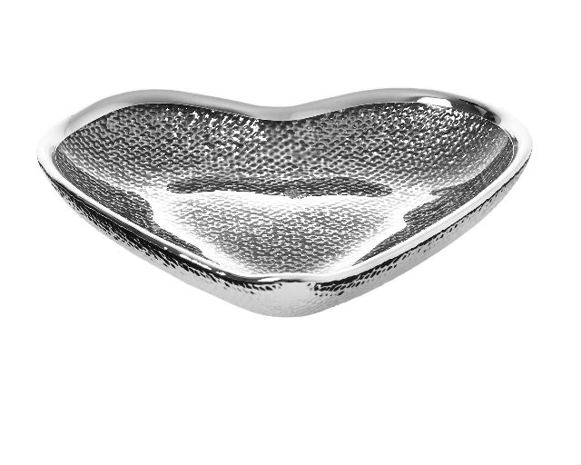 Piattino cuore argento