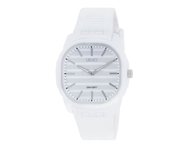 Orologio uomo darven acciaio quadrante bianco e cinturino silicone bianco