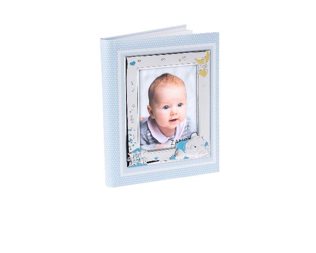 Album Sleepy Teddy Bear Pvd Silver With Picture Frame Blue Selezione Zanolli 167708 875pu851225ac