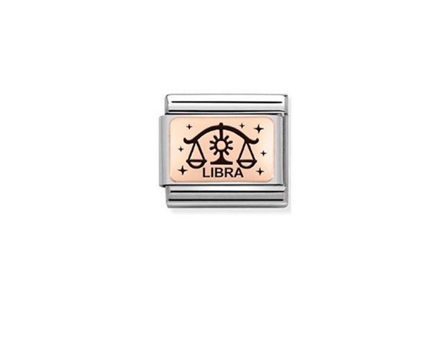 Libra composable steel rosegold and black enamel