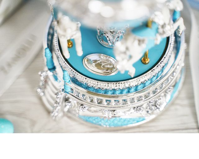 Music Box Horses Carousel Blue Selezione Zanolli 165877 592b419002a