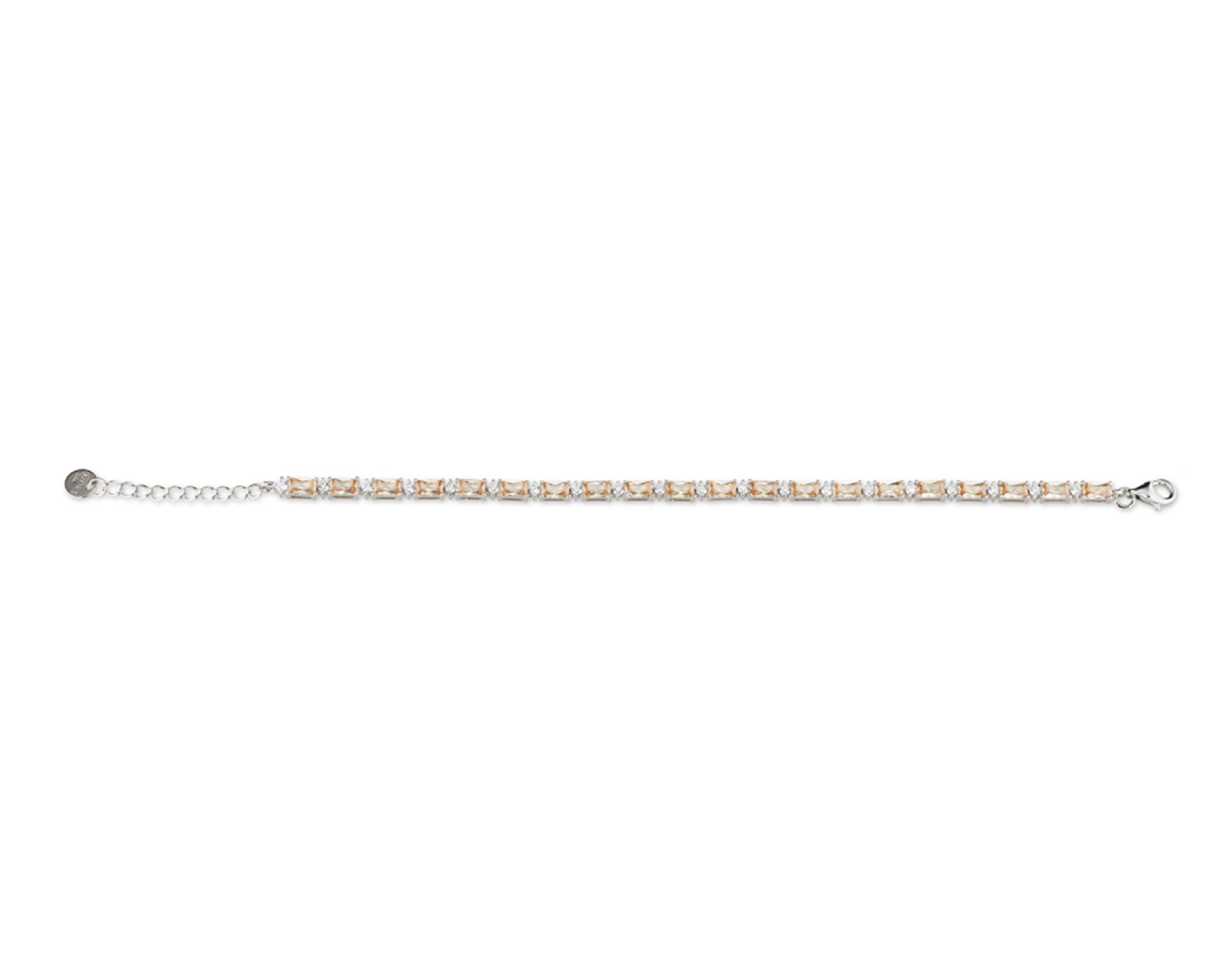 Bracelet Silver With Amber And White Zircons Sovrani 190092 814j11036