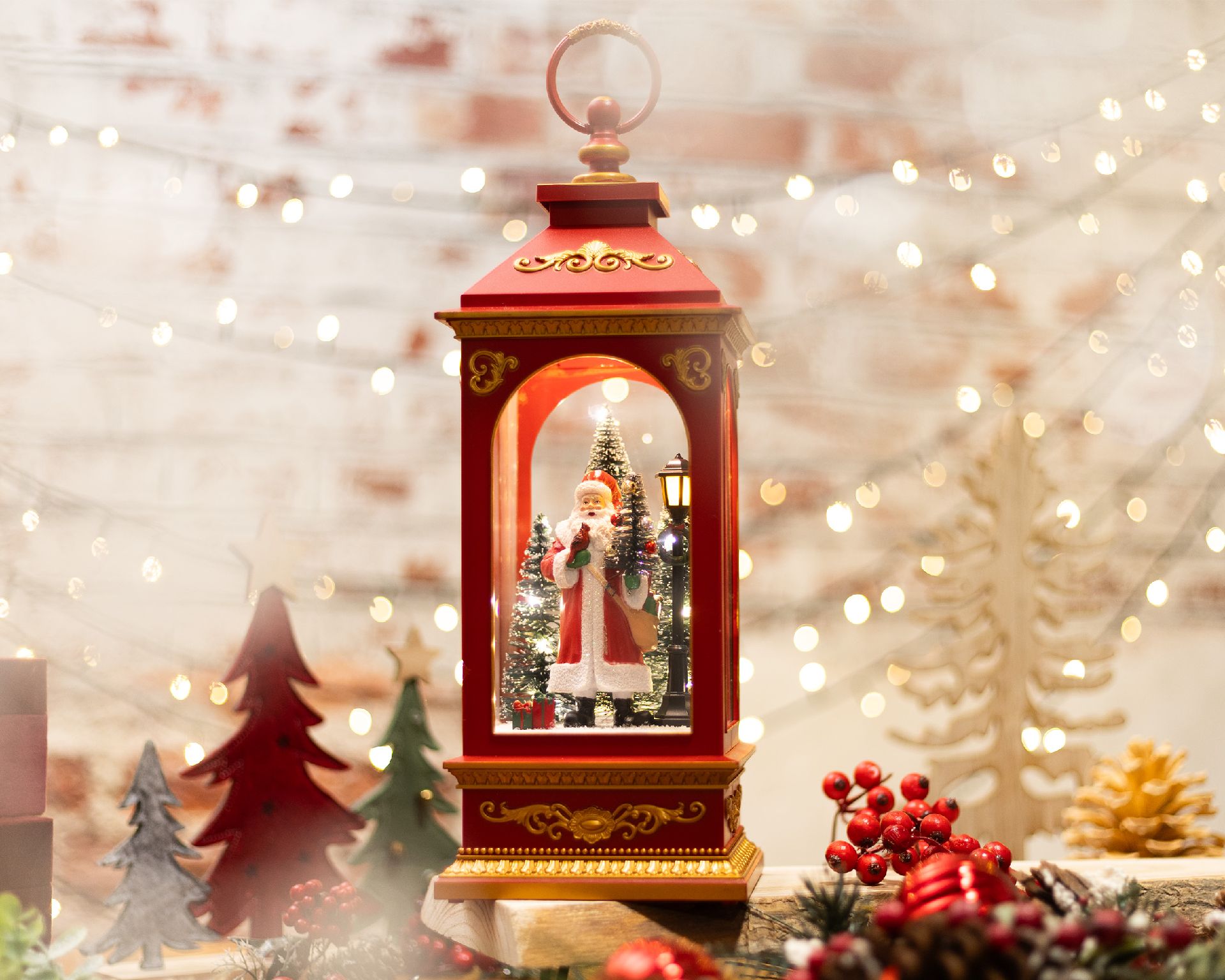 Idea Regalo Natale Lanterna Babbo Natale Bianca Selezione Zanolli 190389 592ntn50109ro