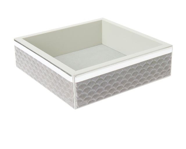 Valet tray pine cone grey and silver