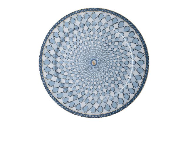 Piatto segnaposto signum azure porcellana