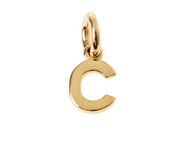 Ciondolo lettera c oro 750‰
