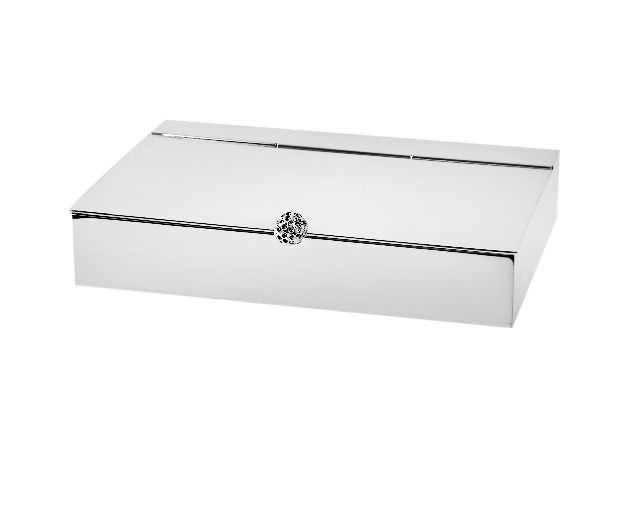 Scatola silver plated con pallina da golf