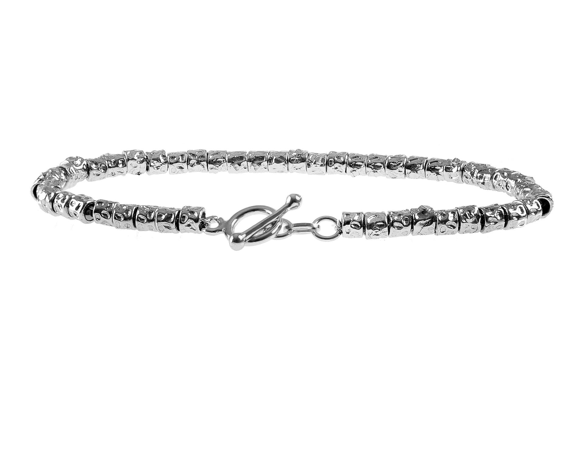 Bracciale Argento Con Pepite Rodiate Selezione Zanolli 26734 611brpepro0419