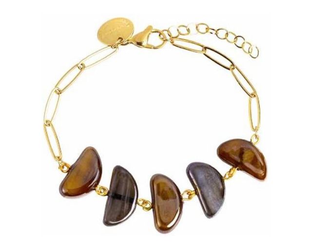 Bracelet core murano glass brown