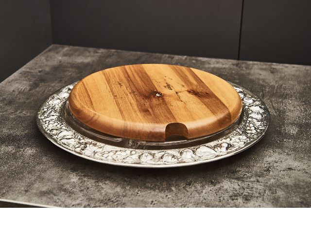 Round tray silver 987 grammi