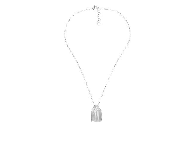 Collana riflesso argento e pendente madreperla