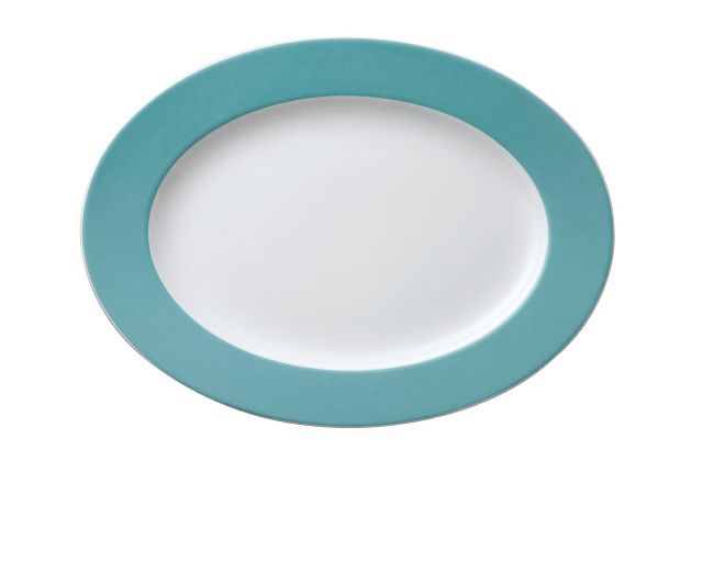 Piatto ovale sunny day turquoise porcellana