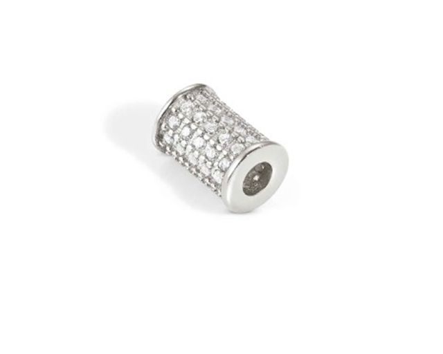 Charm sei mia elegance silver with white zircons