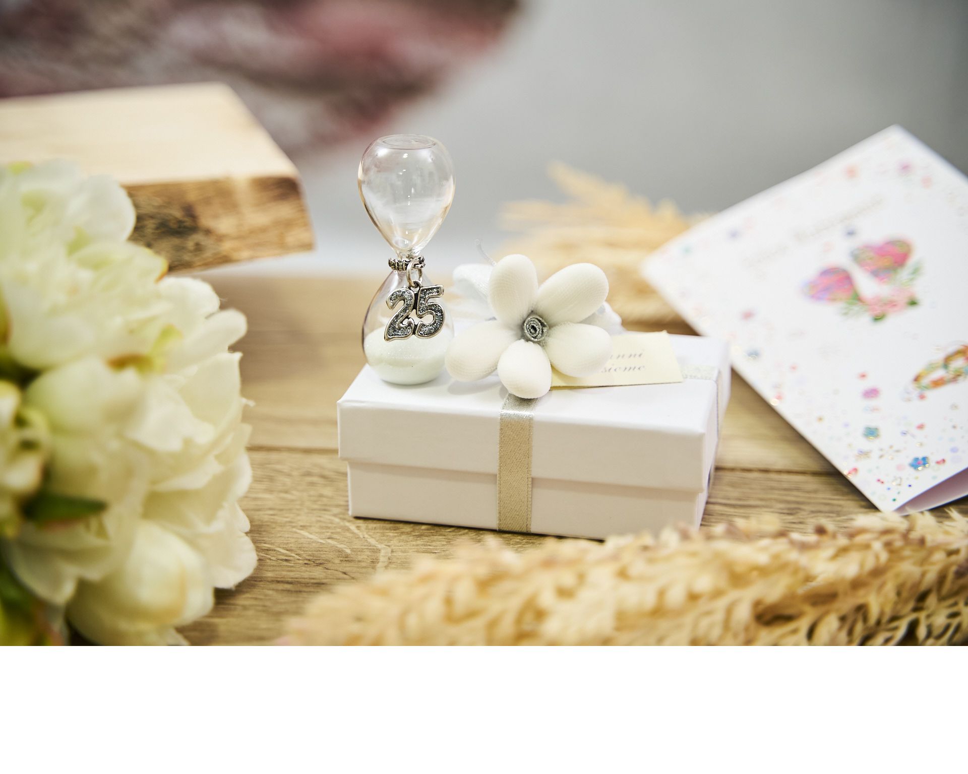 Hourglass Number 25 With Box And Sugared Almonds Selezione Zanolli 171180 912mz18528hx