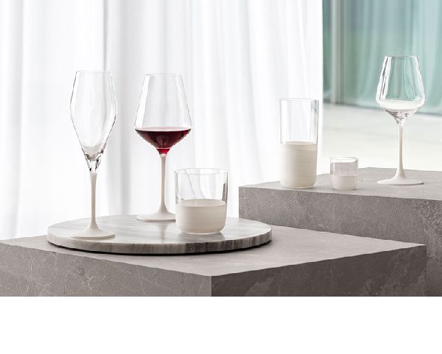 Flute Set Manufacture Rock Crystal 4 Pieces Villeroy E Boch