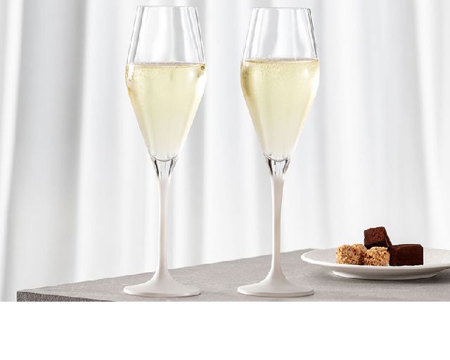 Flute Set Manufacture Rock Crystal 4 Pieces Villeroy E Boch