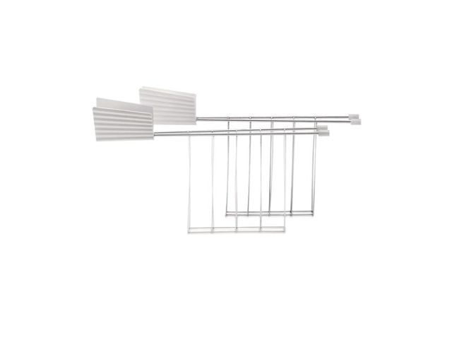 Set pinze plissè bianco (2 pezzi)