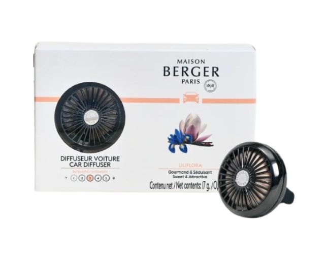 Car diffuser gun metal with liliflora refill