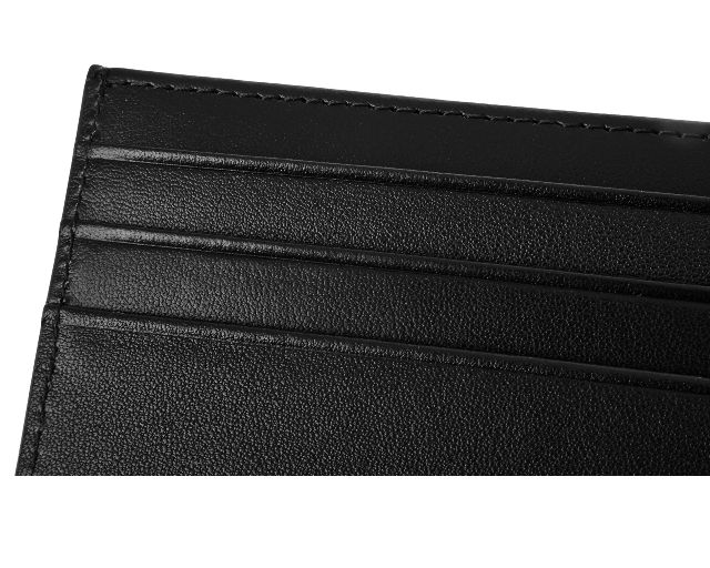 Porta Carte Di Credito Pelle Nera Ottaviani