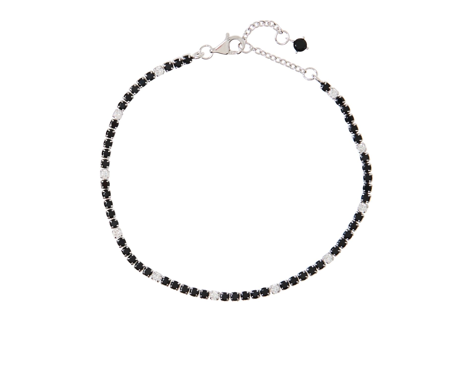 Bracciale Tennis Argento Con Cubic Zirconia E Zirconi Neri Sovrani 181414 814j8802