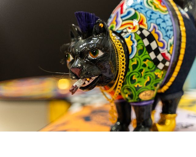Gatto Dj Bandit M Dipinto A Mano Toms Drag 186405 753td4588