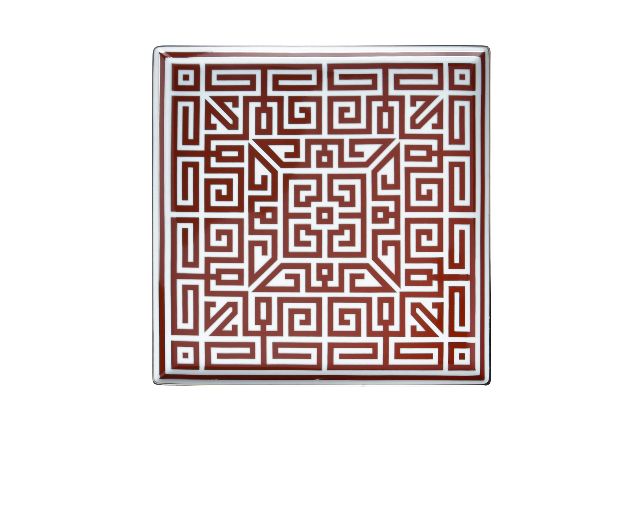Svuotatasche labirinto scarlatto porcellana quadro