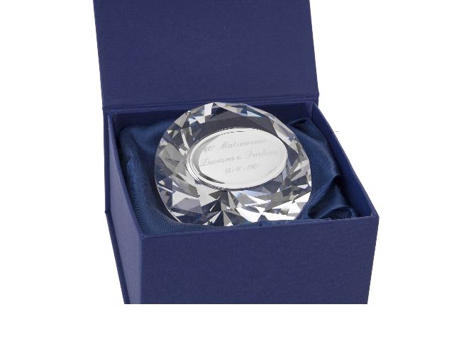 Fermacarte Diamante Cristallo In Vetro Selezione Zanolli