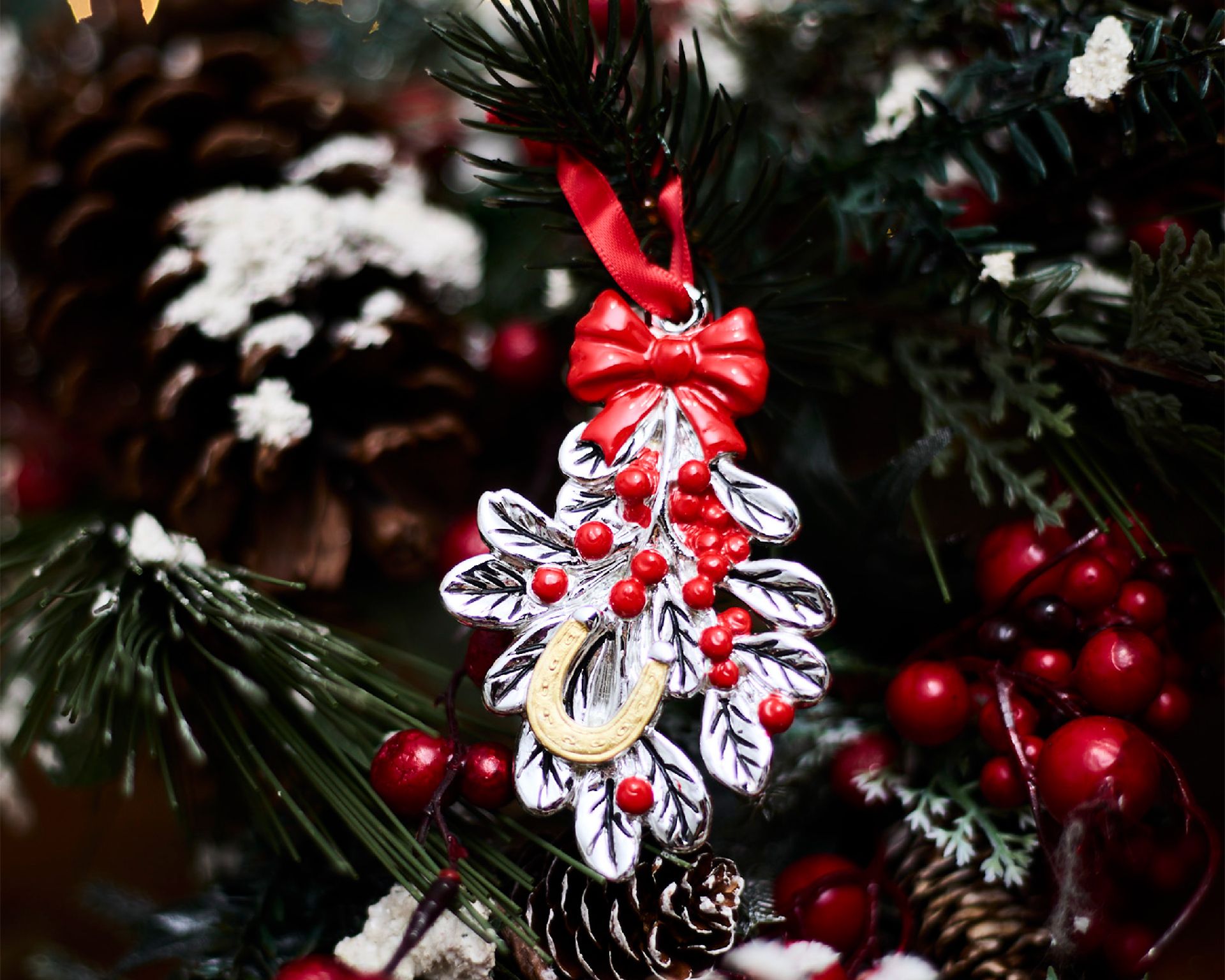 Idea Regalo Natale Vischio Rosso E Ferro Di Cavallo Oro Selezione Zanolli 189109 592n866204