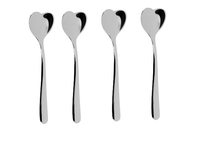 Set of coffee spoons steel 4 pieces