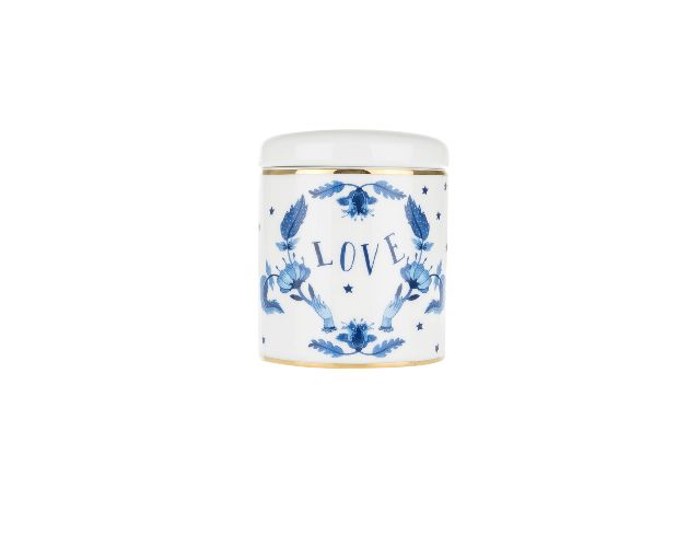 Candela profumata la tavola scomposta porcellana love
