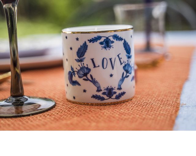 Candela Profumata La Tavola Scomposta Porcellana Love Bitossi Home 162478 954ftb00085