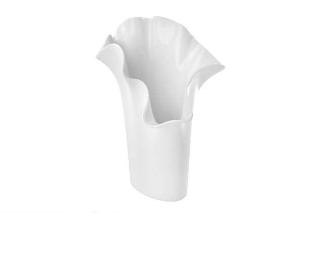 Vaso asym porcellana bianco
