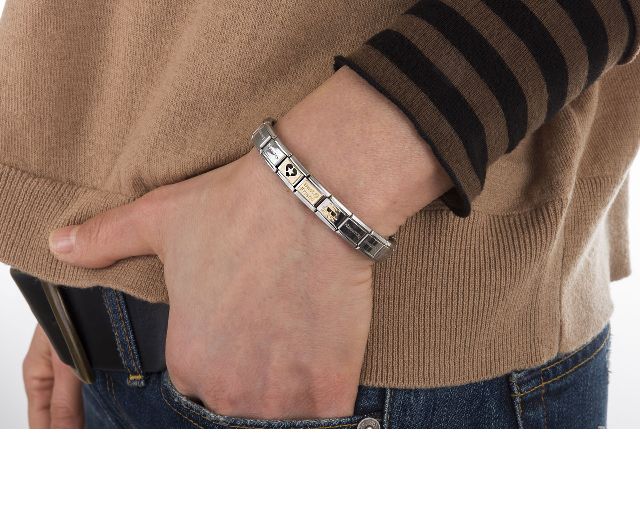 Bracciale Composable Acciaio Gatto Best Friend Nomination 161667 754brcgatto