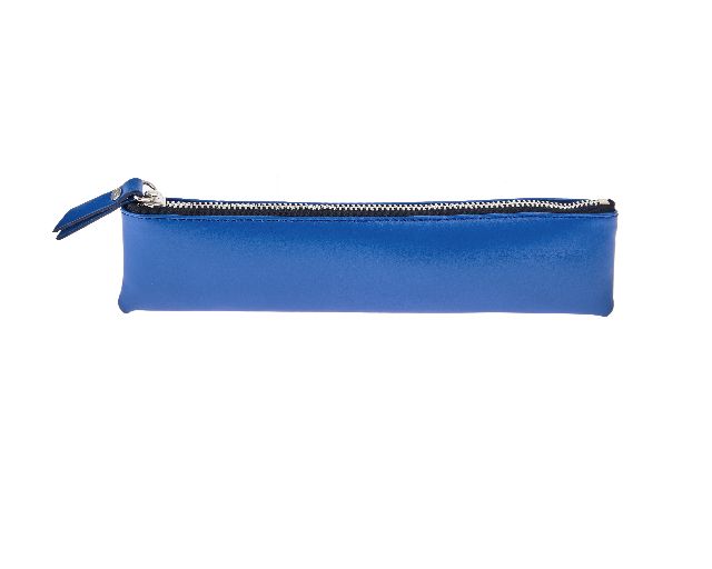Pen case urban pencil leather cobalto