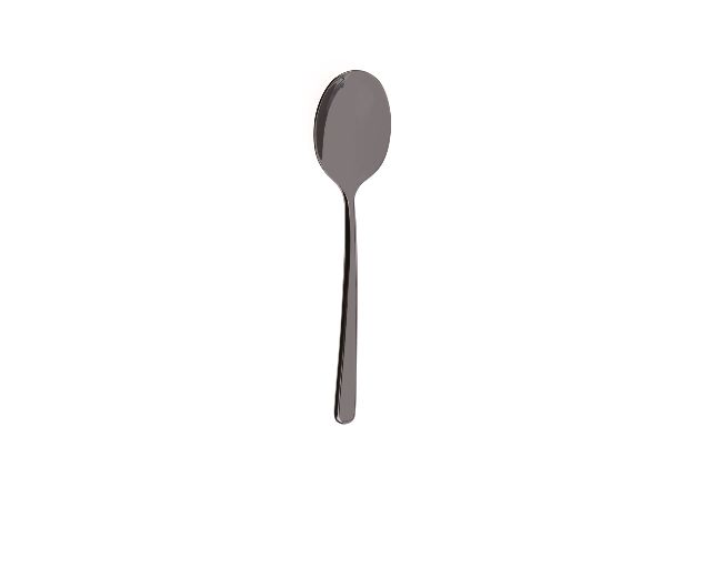 Moka spoon linear black steel