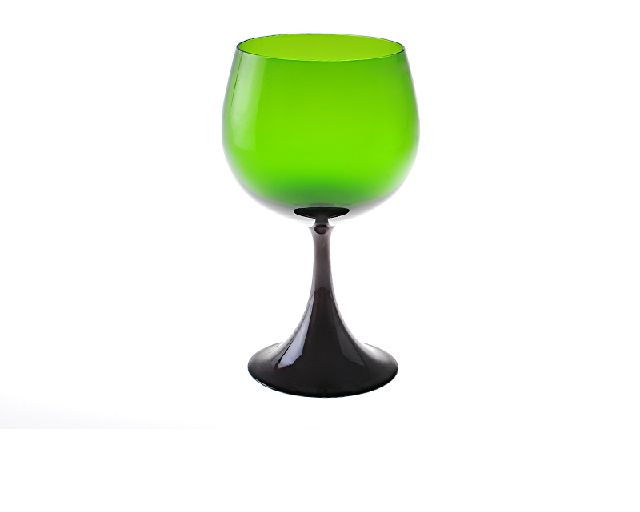 Bourgogne goblet burlesque murano glass bilberry green
