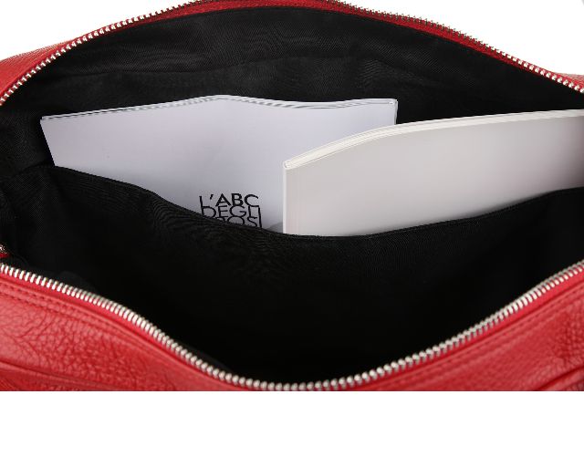 Borsa Bowling Slim Pelle Rossa Selezione Zanolli 151178 9381202red