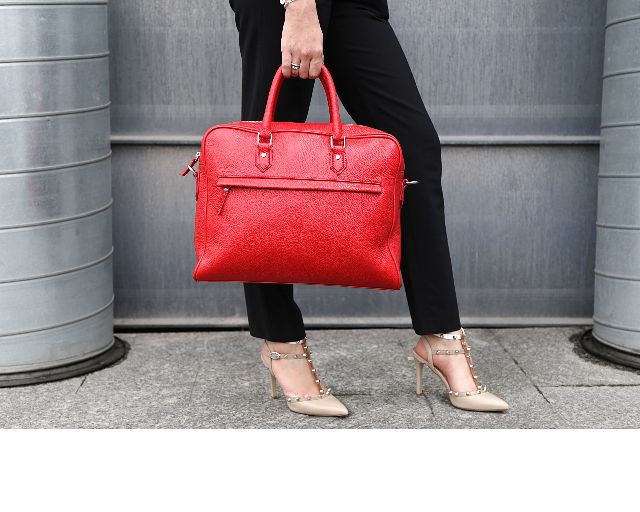 Borsa Bowling Slim Pelle Rossa Selezione Zanolli 151178 9381202red