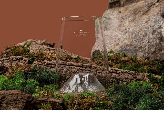 Long Drink Glass Topographic Kilimanjaro Alaskan Maker 189449 200vdk