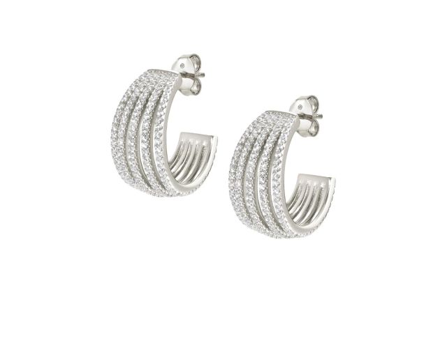 Orecchini lovelight argento con cubic zirconia bianchi